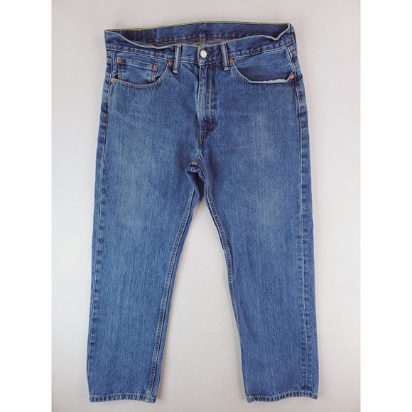 Levi's Other - Levis 505 Jeans Mens 36x29 Blue Regular Straight Stone Wash Red Tab Work Pants